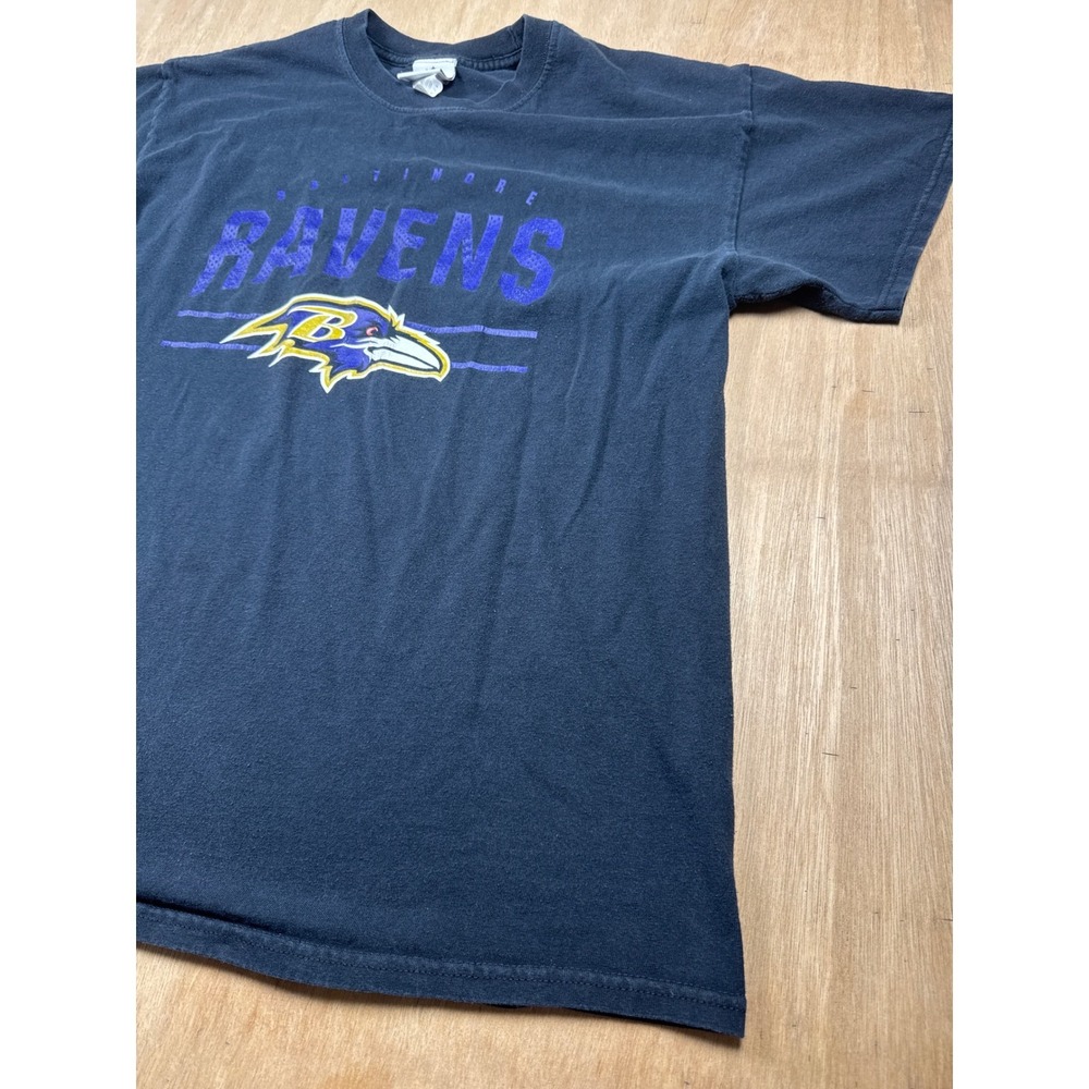 Baltimore Ravens NFL Y2K Football T Shirt Black Short Sleeve Men's Size L - Picture 3 of 10